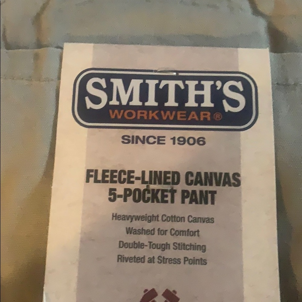 Smiths workwear fleece-lines canvas 5 pocket pant